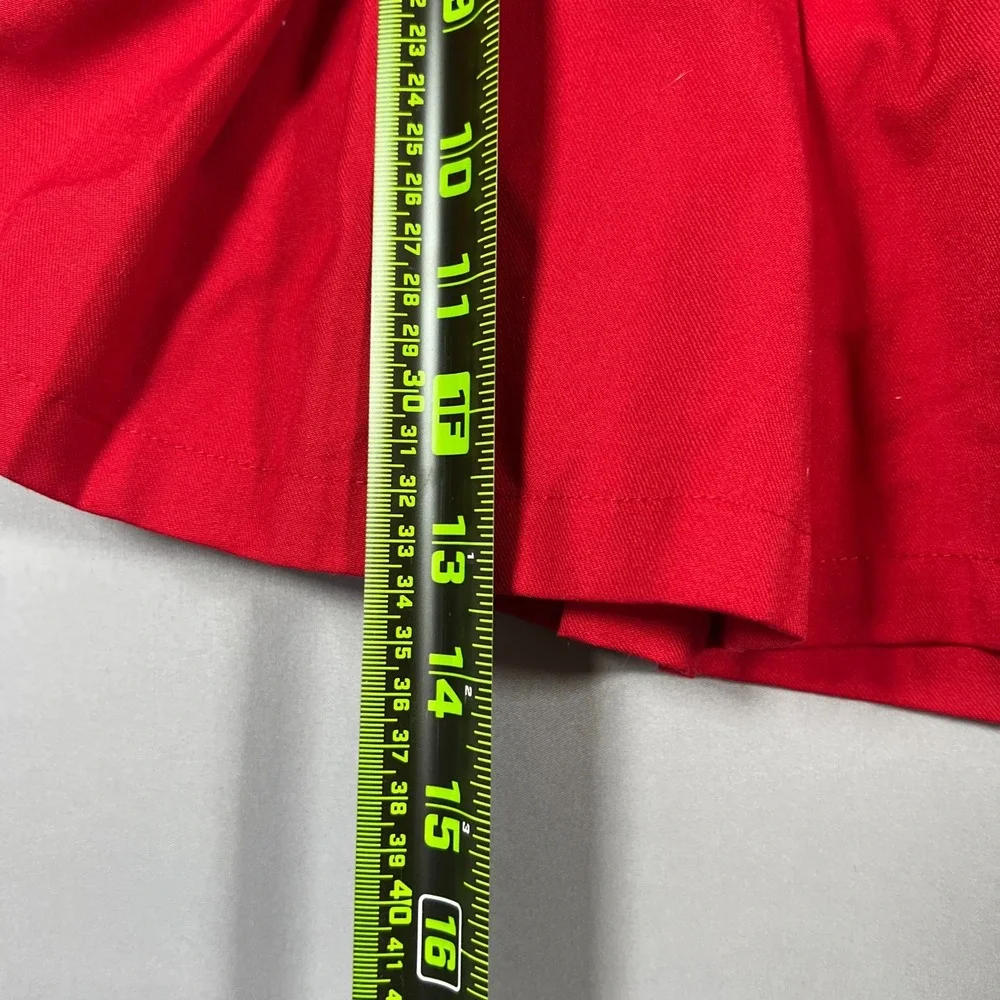 Sincerely Jules Pleated Mini Skirt Womens Small Red Back Zip High Waisted Casual